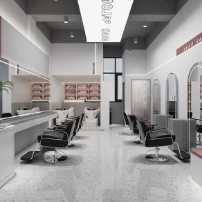 现代美发店3D模型下载